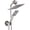 Brushed Nickel-Dual Shower Head, variant on Dual Shower Head Brushed Nickel 8 Inch Rainfall Handheld Spray Set