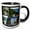 Black/White, variant on 3drose, Acadia National Park - Collage Views, 11oz Two-tone Red Mug