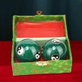 thumbnail image 2 of Portable Baoding Balls with Storage Box Durable for Kids Elderly Parents Green Tai Chi, 2 of 9