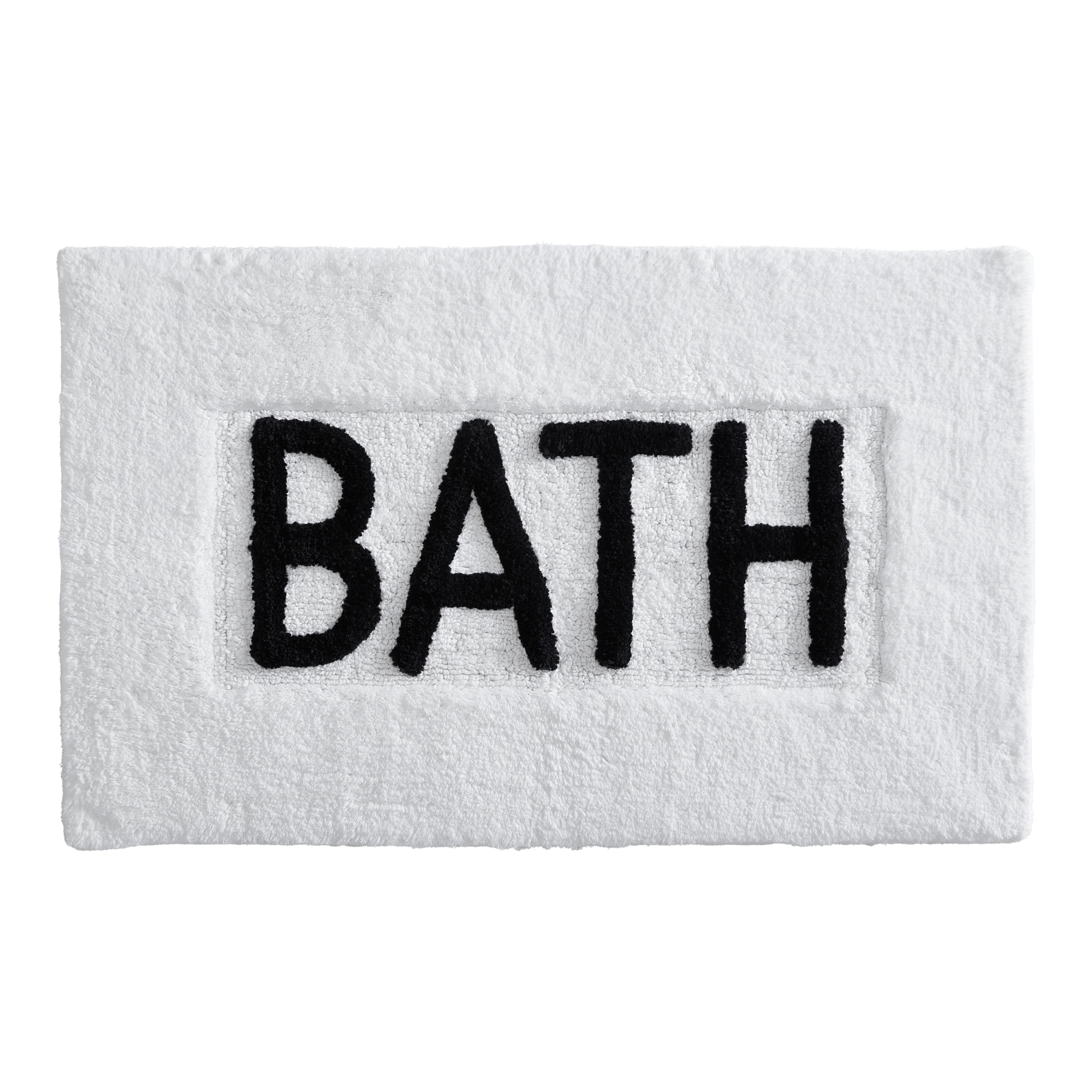 Jean Pierre "Bath" 21"x34" Cotton Bath Rug, White