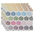 thumbnail image 1 of E by Design Holiday Wishes Painterly Bulbs Geometric Print Placemat - Set of 4, 1 of 2