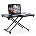 thumbnail image 1 of AIMEZO Height Adjustable Standing Desk Converter Gas Spring Stand Up Desk Converter Tabletop Sit to Stand Monitor Riser with Scissor Lift Height Adjustment, Laptop PC Desktop, 1 of 8