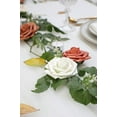 thumbnail image 4 of TETOU Artificial Flowers 50pcs Real Looking Ivory Foam Fake Roses with Stems for DIY Wedding Bouquets White Bridal Shower Centerpieces Arrangements Party Tables Decorations, 4 of 7