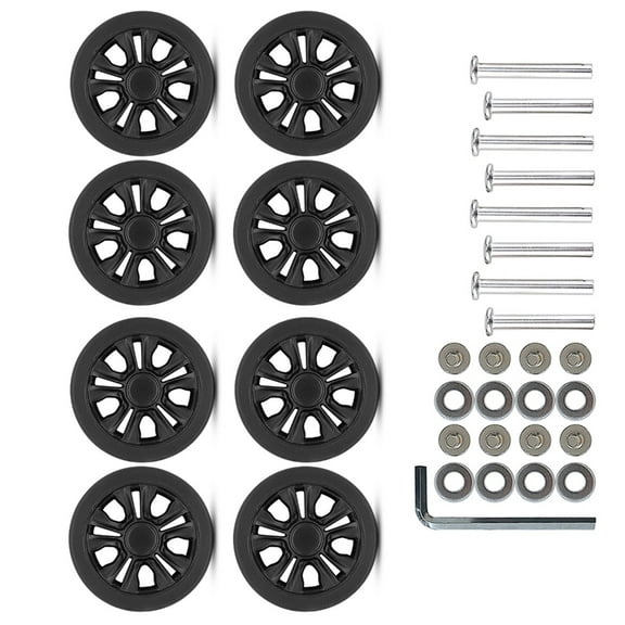 8Pcs 55x11mm Suitcase Wheels Replacement Worn Out Luggage Spinner Double Wheels