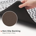 thumbnail image 5 of Floral Checkerboard Anti-Fatigue Kitchen Mat Set of 2, Cushioned Foam Kitchen Mats for Floor, Waterproof Non Slip Comfort Mat, Modern Kitchen Rug for Kitchen Decor, Sink, Grey, 5 of 6