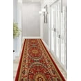 thumbnail image 2 of Extra-Long Low Pile Runner Rug Skid Resistant Backing Rug Runner Orient and Floral Red Cut to Size Roll Runner Rugs - 3 Feet x 26 Inch, 2 of 8