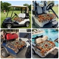 thumbnail image 6 of Golf Cart Seat Covers for 2 Seater, Burnt Orange Green Soft Microfiber Cart Seat Towel Blanket, Vintage Abstract Flowers Absorbent Breathable Non Slip Bench Seats Protector for Golf Course 51"x31", 6 of 9