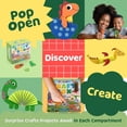 thumbnail image 3 of Dinosaur Craft Box - 10 Creative Arts and Crafts for Kids Ages 4-8, Fun, No Mess, Educational, Toddler, Preschool & Homeschool Activities Kit with Supplies, 3 4 5 6 7 8 Year Old Girls and Boys, 3 of 6