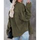 thumbnail image 2 of Blusa de manga larga solapa botón color puro bolsillo casual suelta Tops para mujeres trabajo citas, 2 of 6