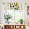 thumbnail image 5 of 3 Piece Kitchen Curtains and Valances Set Sunflower Cafe Curtains 36 Inch Length Summer Botanical Bee Farmhouse Watercolor Valance & Tier Curtain for Living Room Bedroom Window 54"x18"+27"x36"*2, 5 of 6