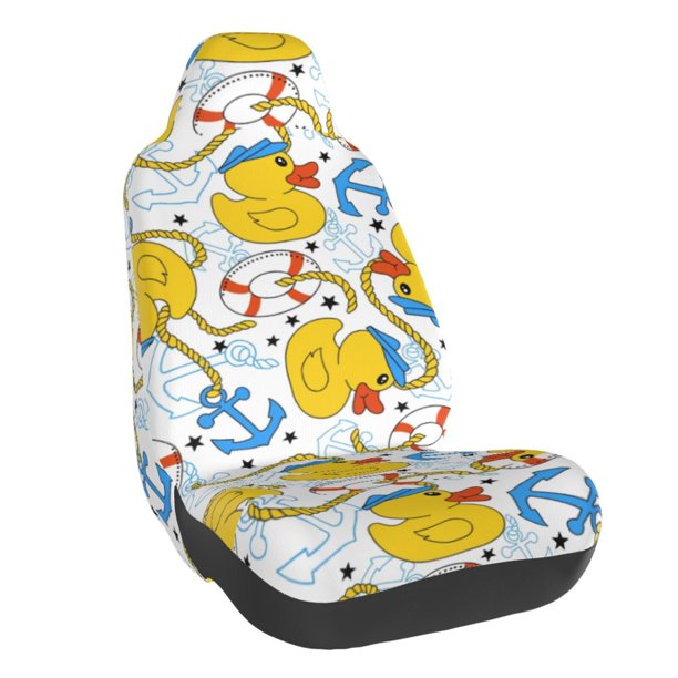 Fotbe Ducks and Anchors Funda para Asiento de Auto con Estampado – Impermeable y Antisudor – Ajuste Universal, Lavable a Máquina, Antideslizante (1 Pieza)