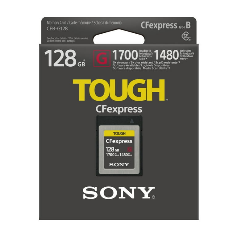 Sony 128GB TOUGH CEB-G Series CFexpress Type B Memory Card Sony 128GB TOUGH CEB-G Series CFexpress Type B Memory Card