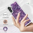 thumbnail image 2 of Aesthetic Funda para Samsung Galaxy A14 5G Case Clear Silicone for Women Girls, Cute Phone Case Samsung A14 5G Case Glitter Pink Shockproof and Bumpers Cover (Purple), 2 of 14