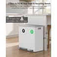 thumbnail image 3 of Lovewind Dual Trash and Recycling Bins for Kitchen, 13+6 Gallon Stainless Steel Garbage and Recycle Bin Combo for Large Families, Dual Trash Can with Soft Close Lid & Magnetic Stickers, White, 3 of 7
