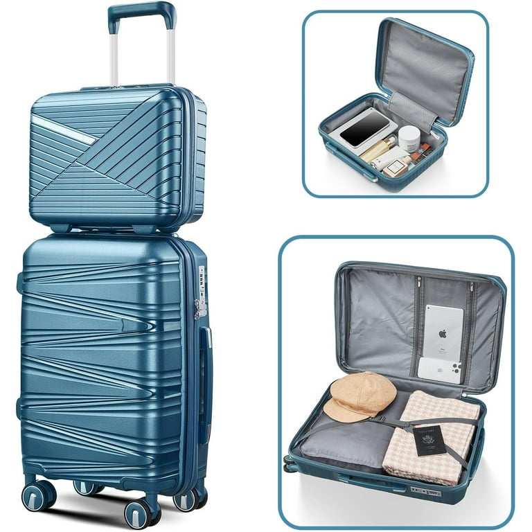 4-Piece Hardside Luggage Set With Spinner Wheels & TSA Lock - Expandable, Lightweight PP Shell