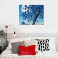 thumbnail image 5 of Orinice  Retro Japanese Blue Cherry Blossom Poster Ohara Koson Cherry Trees In The Moonlight Wall Art Minimalist Women Flower Art Print Aesthetic Decor For Bedroom Or Living Room  20x16in, 5 of 6