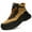 Yellow, variant on Men's Steel Toe Safety Boots Waterproof Slip-Resistant High-Top Safety Shoes for Industrial & Construction Use