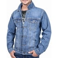 thumbnail image 2 of Chaqueta vaquera de moda para hombre, abrigo de manga larga para hombre, 2 of 5