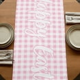 thumbnail image 5 of Table Runners 72 Inches Long Dress Scarves, Easter Farmhouse Kitchen Table Runner, Coffee Tablerunners, Spring Watercolor Bunny Eggs Butterflies Pink Plaid 14x72 Inch, 5 of 9