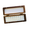 thumbnail image 3 of Caja de pintura de acuarela Caja de paleta vacía Caja de almacenamiento de pintura de acuarela de madera Pintura 27 cuadrículas, 3 of 9