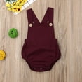 thumbnail image 3 of PENGXIANG Newborn Baby Summer Romper Unisex Solid Color Jumpsuit Sleeveless Overalls Outfits 1Pcs, 3 of 7