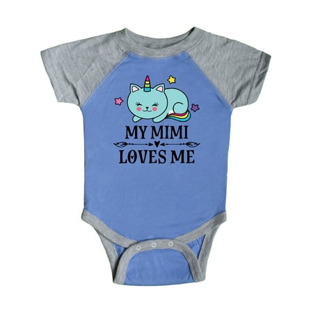 

Inktastic Mimi Loves Me Unicorn Cat Gift Baby Girl Bodysuit