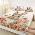 thumbnail image 4 of Erosebridal Easter Eggs Bed Sheets,Kawaii Bunny Rabbit King Sheets For Kids Girls 4-Piece, 4 of 6
