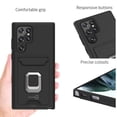 thumbnail image 5 of CoverON For Samsung Galaxy S22 Ultra Phone Case, KickStand Ring Credit Card slot Rugged Cover Magnetic holder, Black, 5 of 10