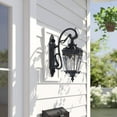 thumbnail image 3 of C Cattleya 1-Light Outdoor Wall Sconce Die-cast Aluminum and Tempered Glass- Matte Black, 3 of 5