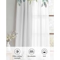 thumbnail image 6 of Sage Green Pumpkins Sheer Curtains 84 Inch Length 2 Panels Set for Living Room/Bedroom, Eucalyptus Leaves Watercolor Kitchen Curtains Grommet Semi-Sheer Curtains Drapes Window Treatments 52"x84"x2, 6 of 7