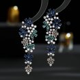 thumbnail image 2 of Solennerer Light Luxury Fashion Banquet Dress with Earrings, Blooming Flowers, Luxurious Atmosphere, Zircon Flowers, High-end Earrings, 2 of 14
