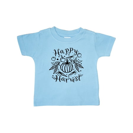 

Inktastic Happy Harvest with Pumpkin and Vegetables in Black Gift Baby Boy or Baby Girl T-Shirt