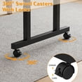 thumbnail image 4 of 100x40cm Wooden Overbed Table on Wheels - Height & Length Adjustable Mobile Bedside Desk, Tilting Laptop Stand for Recliner, Sofa, Hospital Bed, 4 of 7