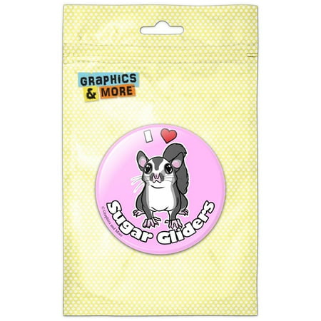 

I Heart Love Sugar Gliders Pink Refrigerator Button Magnet