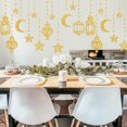 thumbnail image 2 of Jiibva 12Pcs Eid Mubarak Hanging Swirl Decorations, Ramadan Mubarak Decorations, Eid Mubarak Shining Star Moon Lantern Ceiling Decor for Eid Party Decorations Supplies, 2 of 7