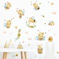 thumbnail image 2 of Juego de adhesivos de pared de insectos de abejas de dibujos animados JAMW coloridos para niños decoración DIY, 2 of 5
