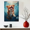 thumbnail image 3 of Nova Scotia Duck Tolling Retriever Canvas Wall Art Framed Great Wave Oil Painting Stretched and Framed Artsy Romantic Wall Paintings Girlfriend gift for Living Room Bedroom Bathroom Office Wall Décor, 3 of 4