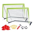 thumbnail image 3 of Porterías de fútbol para niños perfecl con balón de fútbol 2 piezas plegable patio trasero, 3 of 8