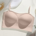 thumbnail image 5 of DuoJiaJ Women's Low Back Bra Wire U Shaped Backless Bra Convertible Spaghetti Strap Seamless Sleeping Bralette T-Shirt Bras Beige, 5 of 5