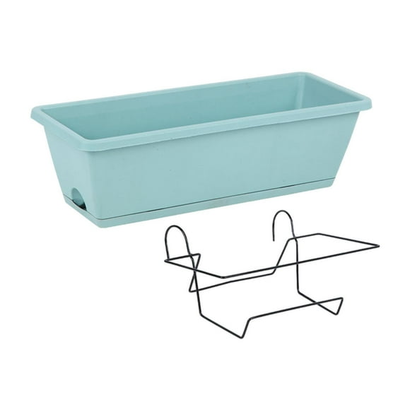 LOVIVER Balcony Planter Garden Plant Pot Deck with Drainage Holes Hanging Flower Pot 43x19x15cm