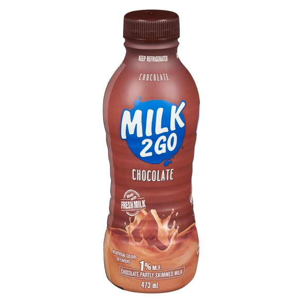 Milk2Go 1% Chocolate Partly Skimmed Milk, 473 mL