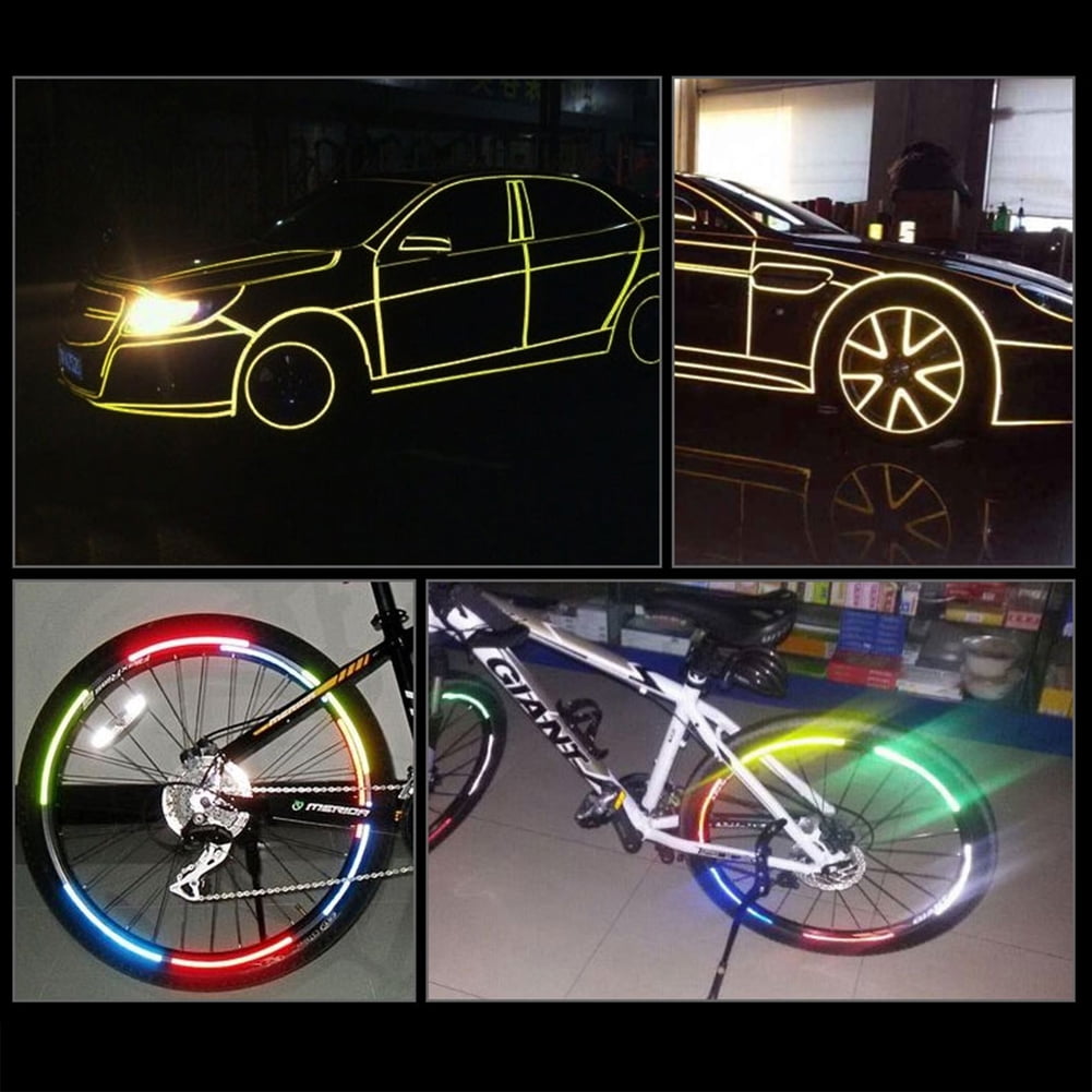 8M Reflective Tape Fluorescent Bike Bicycle Car Motor Safety Reflective Sticker 