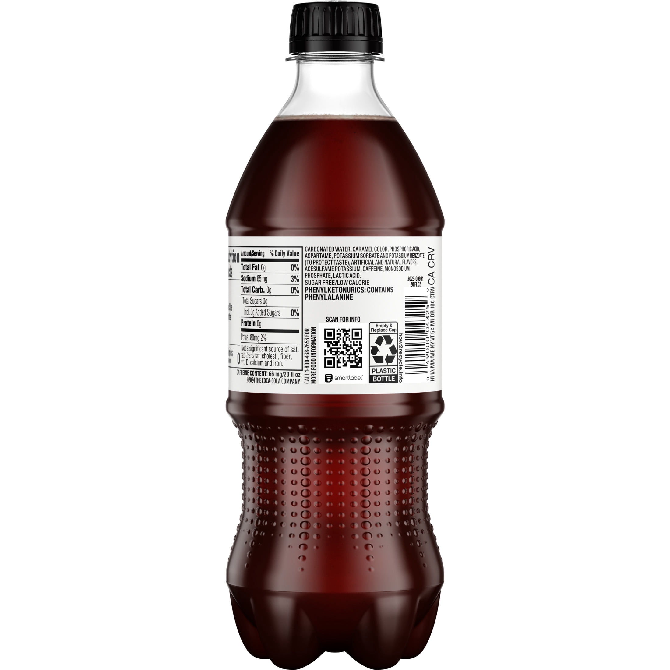 Pibb Diet Zero Sugar Spicy Cherry Soda Pop, 20 fl oz Bottle