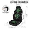 thumbnail image 6 of POLERO Polyester Front Car Seat Covers for Auto, Washable Stretchy Driver Seats Protector Cushion, Green Elephant Mandala, 6 of 7