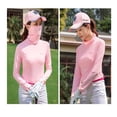 thumbnail image 2 of Camiseta Elástica de Enfriamiento Macarena con máscara de Protección solar UV Rosa S, 2 of 6