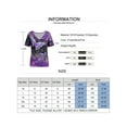 thumbnail image 2 of ORQ Women Short Sleeve V Neck Floral Print Tops Casaul Loose T-Shirt Blouses, 2 of 4