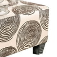thumbnail image 4 of Saltoro Sherpi Transitional Square Ottoman with Tapered Legs and Circle Pattern, Brown, 4 of 5