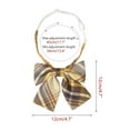 thumbnail image 2 of Lazos de moño preatados de cuadros Inspire Chic, lindos, elegantes y coloridos para mujeres, uniforme escolar, color topo amarillo, 2 of 6