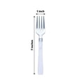 thumbnail image 3 of Efavormart 25 Pieces - 7" White Handled Plastic Fork for Wedding Party Banquet Events Candy Buffets - Antique Collection, 3 of 7