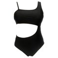 thumbnail image 1 of Traje de Baño Ocean Pacific para Mujer Completo Asimetrico en Tirantes, Cuello Redondo Negro Talla EG, 1 of 4